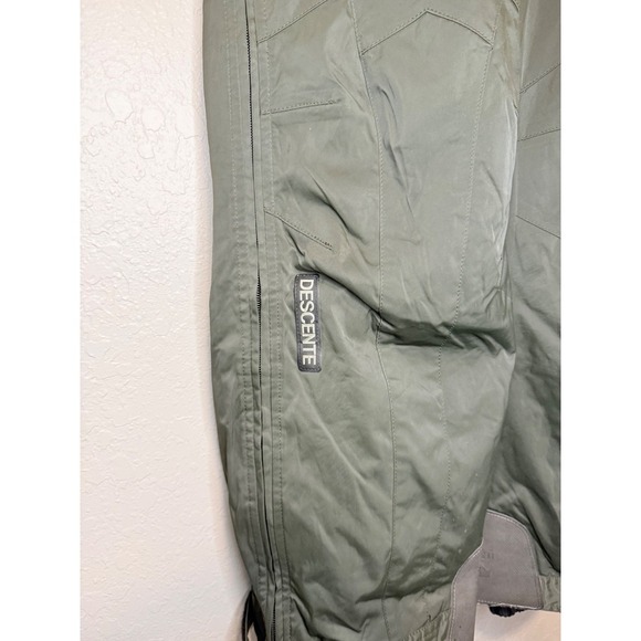 Descente Ski Snow Pants Olive Green Adjustable Waist Zip Pockets Mens - Picture 4 of 7